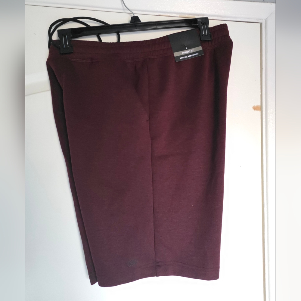 Men's Large Burgundy Scuba Shorts Stretch Leg3nd